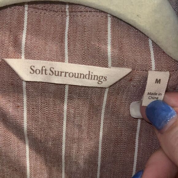 ✨HP✨Soft Surroundings Sunswept Stripe Sz Medium Blazer✨ - Picture 8 of 9